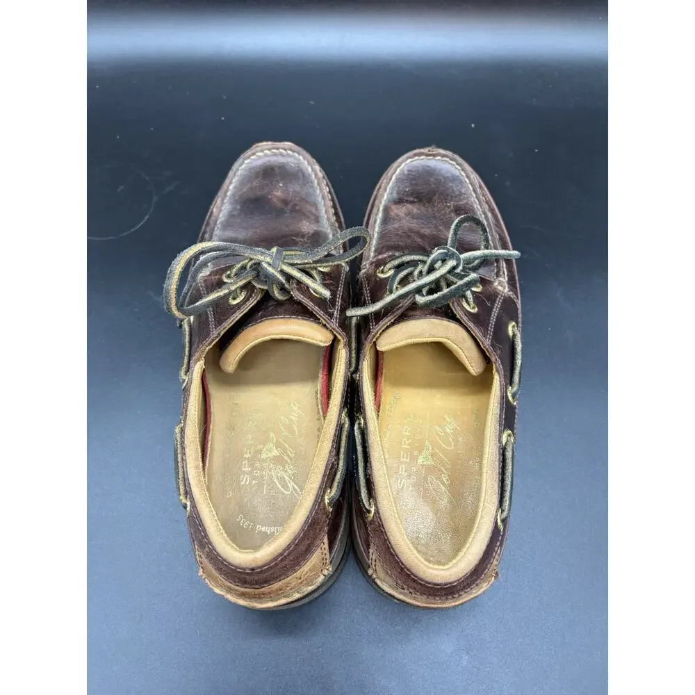 Sperry Gold Cup ASV 2-Eye Mens Size 7 Boat Shoes Amaretto Leather 0579052